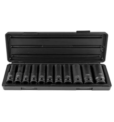 Jeu de 11 douilles à choc 6 pans de 1/2"
