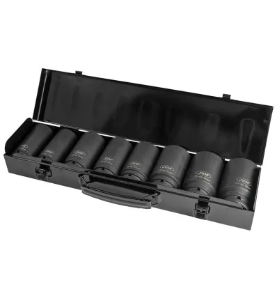 Jeu de 8 douilles à choc 6 pans 3/4"