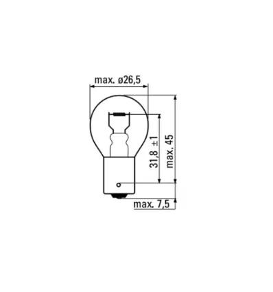 Lampadina obn 12v 21w ba15s