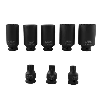 Jeu de 8 douilles et pointes 12 pans XZN de 1/2" à choc