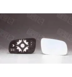 Glace de rétroviseur bleu droit avec support dégivrant pour Volkswagen Golf 4