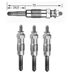 4 bougies diesel pour Peugeot Citroën Renault Fiat Opel Ford