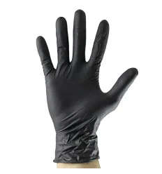 Disposable nitrile gloves black size: xl 5mil