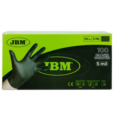 Gants jetables nitrile noir t:xl 5mil