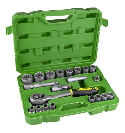 21-piece tool kit with 1/2" spline sockets