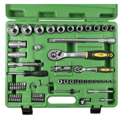 Kit utensili da 61 pezzi con prese a crimpare da 1/4" e 1/2"