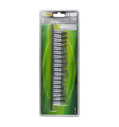 Set di 18 punte per cacciavite 1/4"