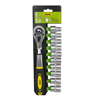 72-Tooth 1/2" Ratchet with Hex Sockets