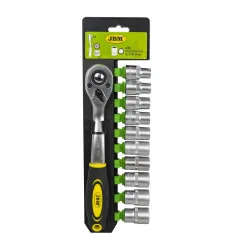 Cliquet 72 dents de 1/2" avec douilles 12 pans