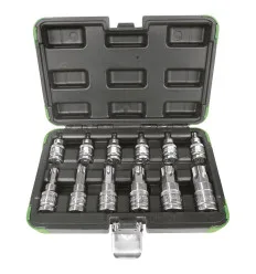 Kit di boccole 12 pezzi da 1/2" - 6 lati Torx