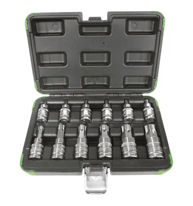 Kit di boccole 12 pezzi da 1/2" - 6 lati Torx