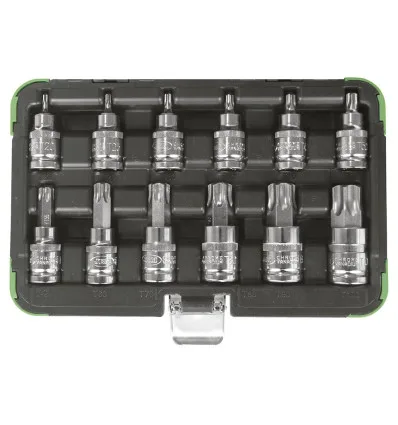 Kit di boccole 12 pezzi da 1/2" - 6 lati Torx