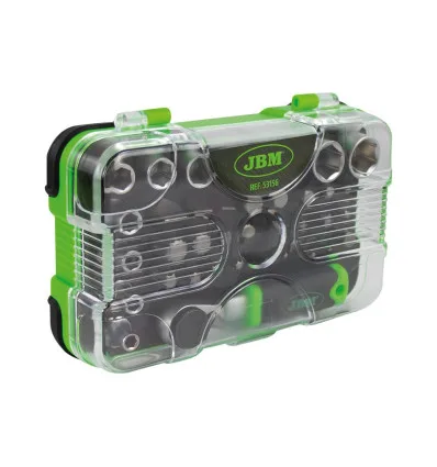 Kit of 38 pieces with mini ratchet of 1/4"