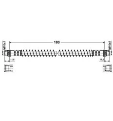 Flexible de frein arrière pour Peugeot 405