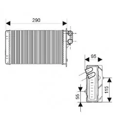 Radiateur de chauffage pour Renault Mégane Scénic et Scénic