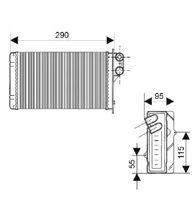 Renault Megane scenic and Scenic heating radiator