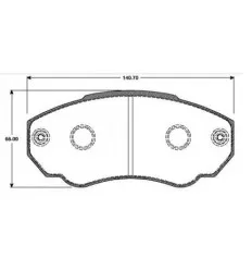Jeu de plaquettes de frein avant pour Citroën Jumper Fiat Ducato Peugeot Boxer