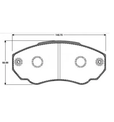 FRONT BRAKE PAD SET CITROEN JUMPER - PEUGEOT BOXER