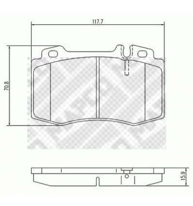 Front brake pads Mercedes Classe C - CLK - w203 - c203