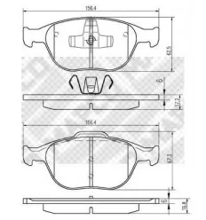 Jeu de Plaquettes de frein avant pour Ford C Max - Focus - Kuga - Mazda 3