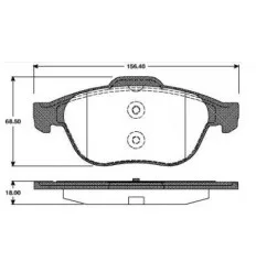 JEU DE PLAQUETTES DE FREIN AVANT pour Renault Laguna 2 - VELSATIS - Espace 4