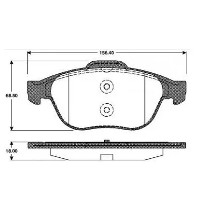 FRONT BRAKE PAD SET RENAULT LAGUNA 2 - VELSATIS - ESPACE 4