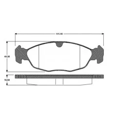 Front brake pad set Opel Astra F - Corsa A - B - Tigra - Vectra A