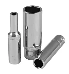 Douille 1/4" 50mm long 6 pans douille de 11mm, chrome