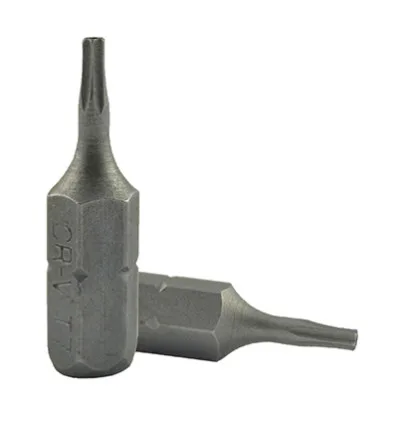 Douille M6 pointe allen avec 6 pans Torx inv. du t7 chrome