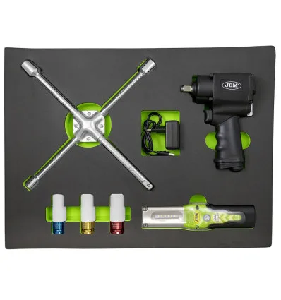Jeu de 5 auges pour l'armoire avec des outils pour le remplacement d'huile