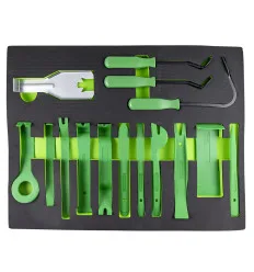 Tray with nylon lever kit