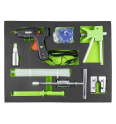 Tray with the tool kit for dent repair