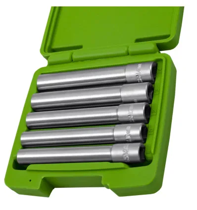 Socket 5-piece for extended 6-point 3/8"