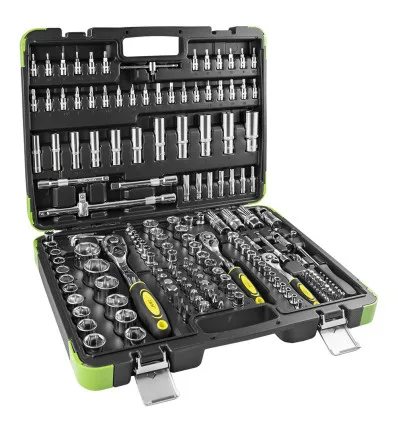 Coffret de douilles chromées 179 pièces 6 pans