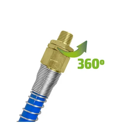 Tuyau spiral pneumatique 10 mm - 15 m - connecteur 1/4"