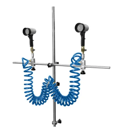 Tire inflator with 2 air guns