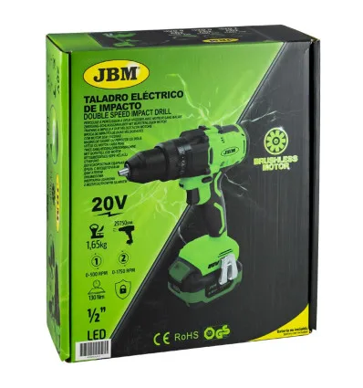 Perceuse à percussion à deux vitesses avec moteur brushless ref. 60006