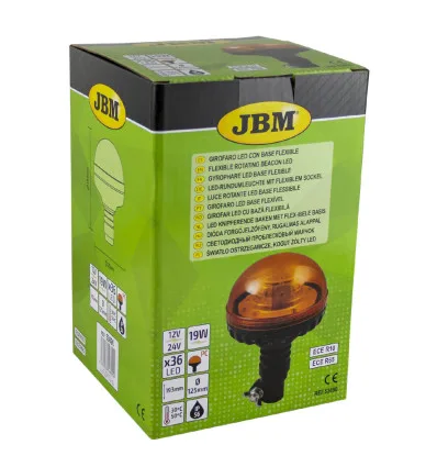 Luce lampeggiante a led 12-24v base flessibile