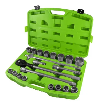 Socket set 21 pieces 3/4" 12-point