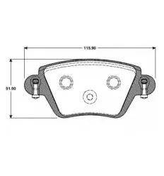 Plaquettes de frein arrière pour Renault Kangoo Nissan Kubistar