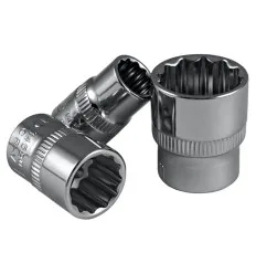 Douille 3/8" 12 pans, 12mm, chrome