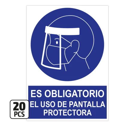 Kit d’affiches « il est obligatoire d’utiliser un écran de protection », 20 pièces