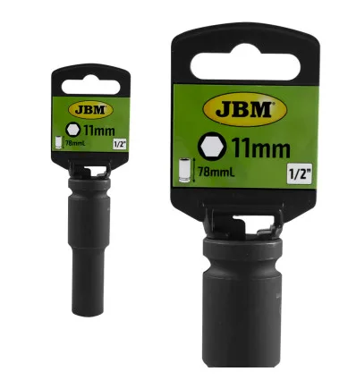 Douille impact 6 pans longue 1/2 11mm
