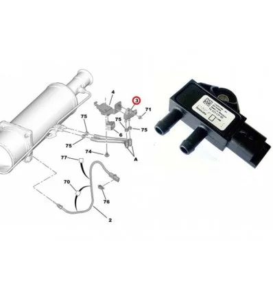 Peugeot Citroen DPF Pressure Sensor