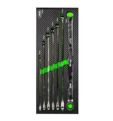 Ensemble de 7 clés extra longues avec cliquet