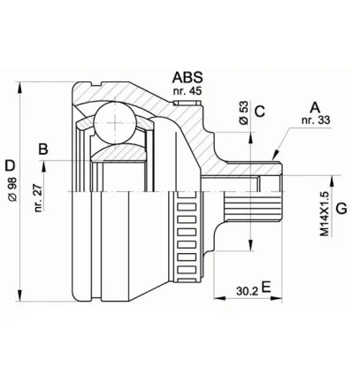 Front transmission repair kit Audi A4 Skoda Superb 1 Vw Passat 1.9 Tdi