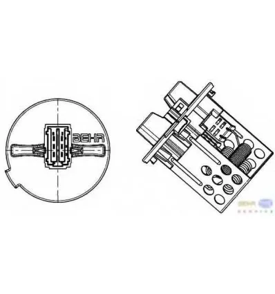 Air conditioning heater control resistor Citroen C4 Peugeot 307