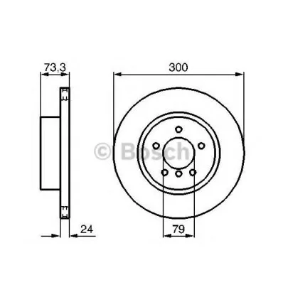 Jeu disques de frein avant Bosch pour Bmw serie 1 / 3 z4