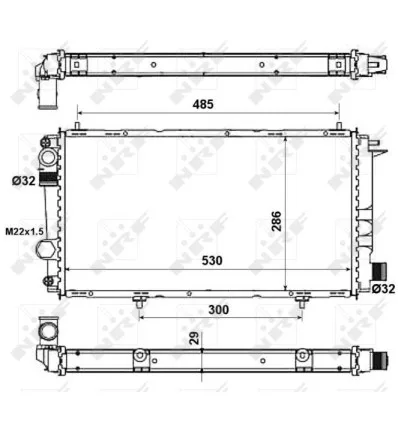 Radiateur du moteur NRF pour Citroën C15