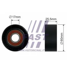 Poulie-tendeur courroie trapézoïdale à nervures compatible pour Peugeot Citroën Fiat Suzuki